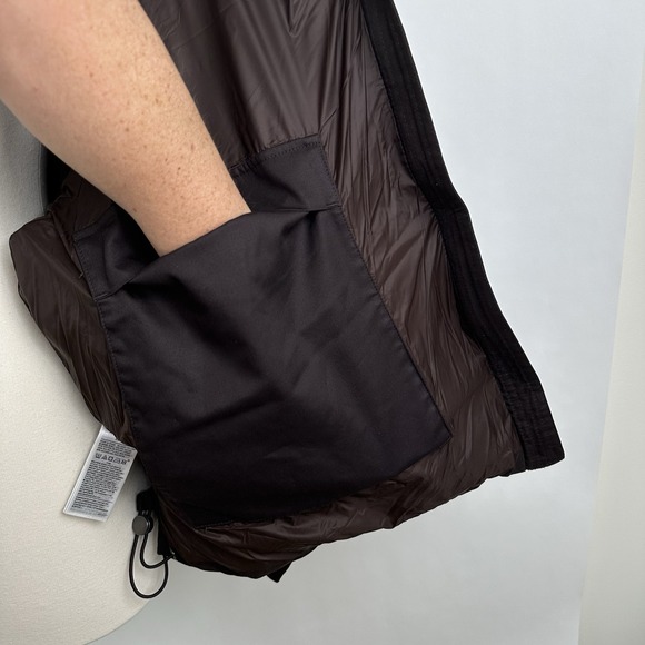 NWT Banana Republic Short‎ Puffer Jacket XXL 20 Chocolate Ganache Brown Backpack - Picture 13 of 16